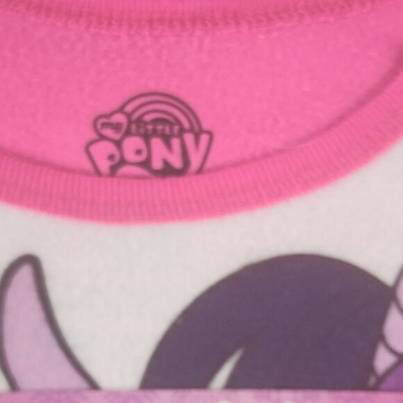 American Marketing My Little Pony Girls Flannel Pink White Poly 2pc Pajama 4/5 - Picture 5 of 16